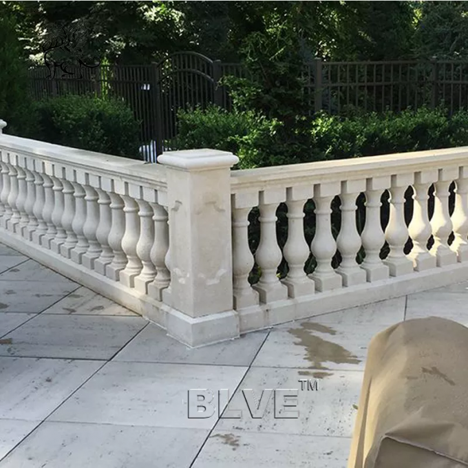White Marble Stone Handrail Stone Baluster Balustrade tairs Railing