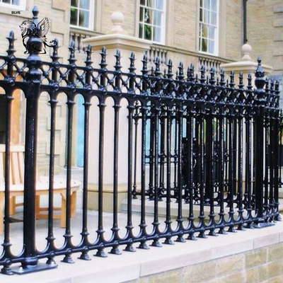 Black Casting Iron Fence Aluminium Protective Fence Panel Home Garden Metal Railing Modern