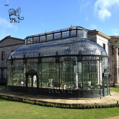 Wrought Iron Gazebo With Glass Large Size Luxury Wedding Garden Sunroom Modern Villa Outdoor