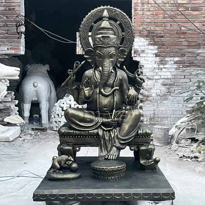 Bronze Lord Ganesha Statue Sculpture Brass Ganesh Indian God Metal Hindu Religious Large Life Size Outdoor Custom