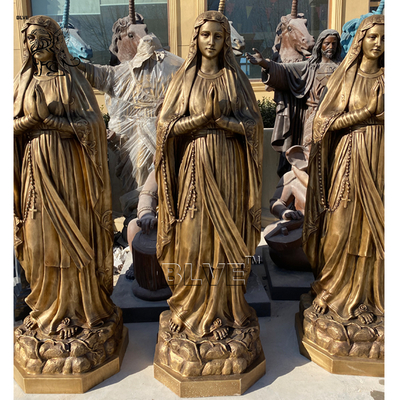 Bronze Virgin Mary Statues Home Decor Life Size Our Lady Christian Religious Saint Figure Outdoor Church
