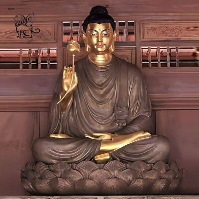 Bronze Brass Meditating Buddha Statues Life Size Metal Home Decor Sculpture Temple Decorative Large