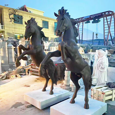 Jumping Bronze Horse Statue Sculpture Life Size Metal Realistic Animal Outdoor Garden Statues Decorative
