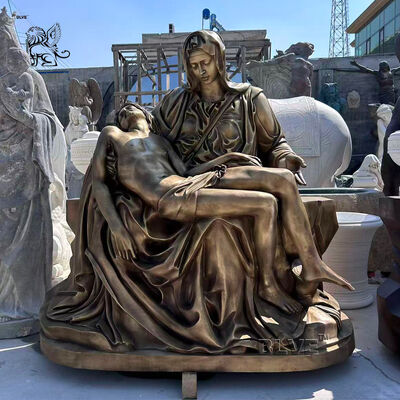Bronze Pieta Statue Our Lady Mercy Sculpture Life Size Religious Virgin Mary Jesus Church Project Design Custom