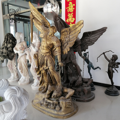 BLVE Archangel Michael Statue Bronze Sculpture Life Size Angel Gabriel Religious Famous Western Style