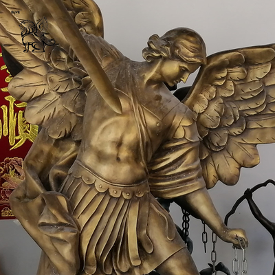 BLVE Archangel Michael Statue Bronze Sculpture Life Size Angel Gabriel Religious Famous Western Style