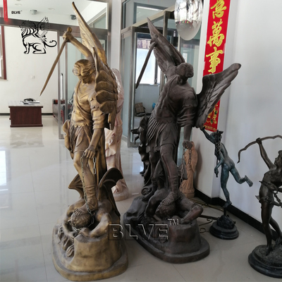 BLVE Archangel Michael Statue Bronze Sculpture Life Size Angel Gabriel Religious Famous Western Style