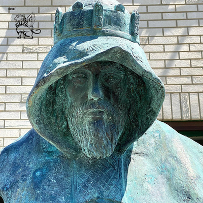 Bronze King Arthur Statue Life Size Medieval Knight Sculpture Metal Abstract Outdoor Garden