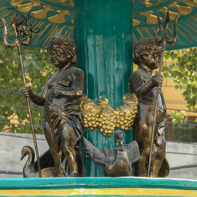 Bronze Garden Fountains Statues French La Fontaine Des Fleuves Metal Water Fountain Outdoor Decoration Large