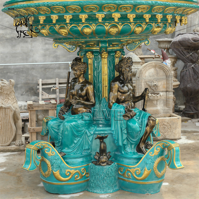 Bronze Garden Fountains Statues French La Fontaine Des Fleuves Metal Water Fountain Outdoor Decoration Large