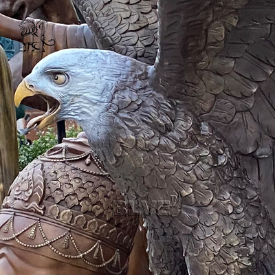 Large Outdoor Eagle Statues Bronze Sculpture Life Size Metal Animal Home Decor Garden
