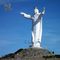 Giant Jesus Marble Statue Christ The King White Stone Christian Religious Sculpture Famous Outdoor Large