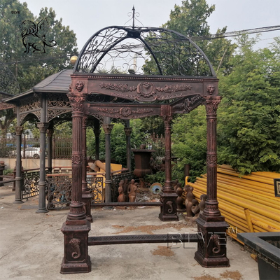 Antique Iron Gazebo Wrought Iron Pavilion Garden Metal Large European Style Outdoor Decorative