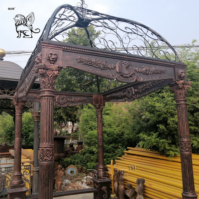 Antique Iron Gazebo Wrought Iron Pavilion Garden Metal Large European Style Outdoor Decorative