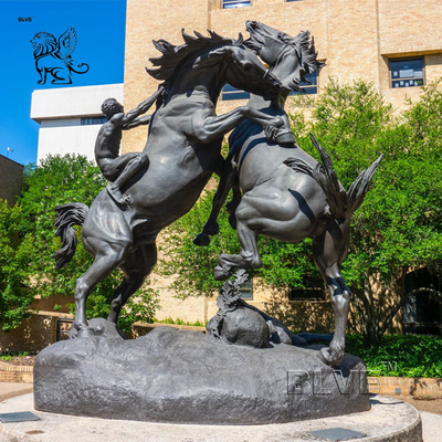 Brass Sculpture Jumping Horse Bronze Copper Animal Statue Metal Art Large Size European Style Outdoor