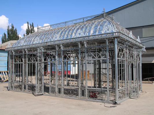 Wrought Iron Gazebo Pavilion Green House Sunroom  Large Size Decor Outdoor Garden Customized