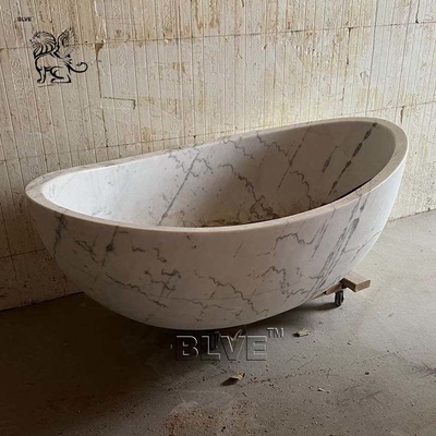 Nero Marquina Marble Bathtub Luxury Geometric Black Stone Bathroom Tub Home Modern Design European Style
