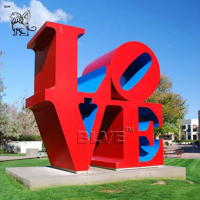 Stainless Steel LOVE Sculpture Garden Letter Statue Abstract Decoration Metal Art Outdoor