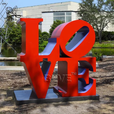 Stainless Steel LOVE Sculpture Garden Letter Statue Abstract Decoration Metal Art Outdoor