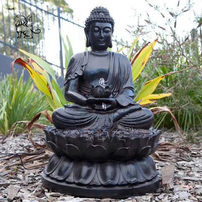 Bronze Buddha Water Fountain Life Size Sitting Buddha Statue Sculpture Garden Fountains Metal Decoration Outdoor