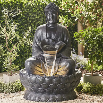Bronze Buddha Water Fountain Life Size Sitting Buddha Statue Sculpture Garden Fountains Metal Decoration Outdoor