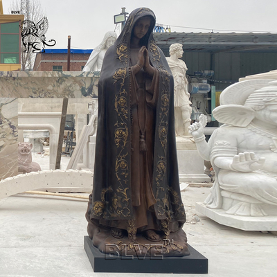 Saint Mary Fatima Bronze Statue Life Size Sculpture St Virgin Mary Statues Religious Church Decoration