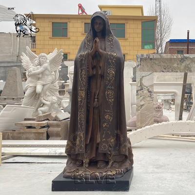 Saint Mary Fatima Bronze Statue Life Size Sculpture St Virgin Mary Statues Religious Church Decoration