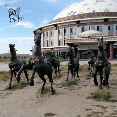 Bronze Running Horse Statues Sculpture Brass Metal Garden Animal Life Size Outdoor Decoration Large