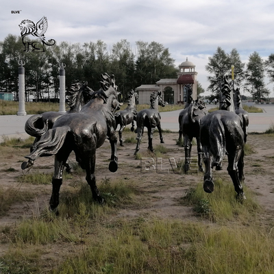 Bronze Running Horse Statues Sculpture Brass Metal Garden Animal Life Size Outdoor Decoration Large