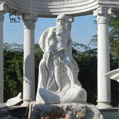 Outdoor Marble Trevi Fountain Oceanus Statues amous Greek God Poseidon Fountains Garden Decoration Large