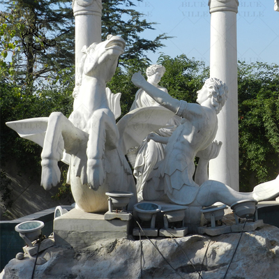 Outdoor Marble Trevi Fountain Oceanus Statues amous Greek God Poseidon Fountains Garden Decoration Large