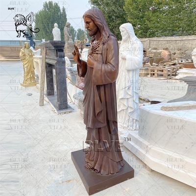Bronze Christ Jesus Statues Marble Metal Brass Christian Religious Life Size Catholic Casting Outdoor Church