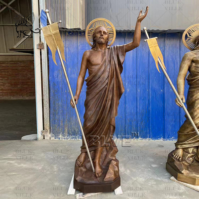 Brass Life Size Jesus Bronze Statue of Christ St Joseph Metal Sculpture Christian Religious