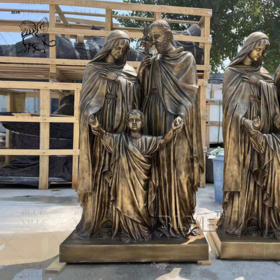 Brass Life Size Jesus Bronze Statue of Christ St Joseph Metal Sculpture Christian Religious