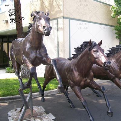 Bronze Statue Running Horse Metal Animal Sculpture Life Size Modern Garden Decoration Outdoor Custom