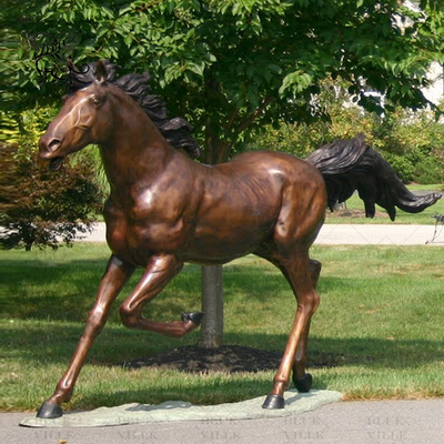Bronze Statue Running Horse Metal Animal Sculpture Life Size Modern Garden Decoration Outdoor Custom