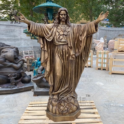 Brass Bronze Jesus Statue Life Size Religious Statues Catholic Metal Sculpture Spots Goods Outdoor Church