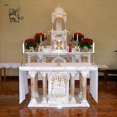 Marble Church Altar The Last Supper Relief Natural Stone Carving Catholic Religious Jesus Holy Tabernacle Large Luxury