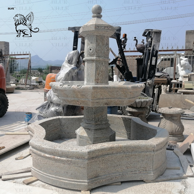 Marble Water Fountain Outdoor White Natural Stone 3 tier Garden Fountains  Modern Design Large