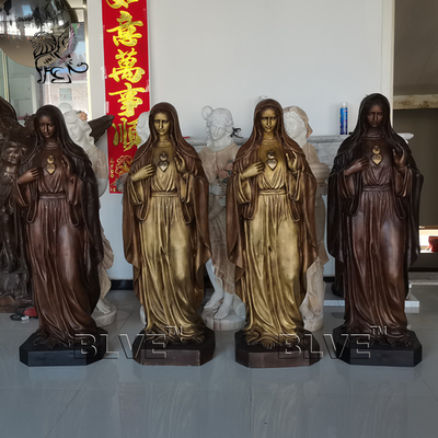 Bronze Virgin Mary Statues molds Life Size St Mother Mary Statue Metal Religious Decorative Church