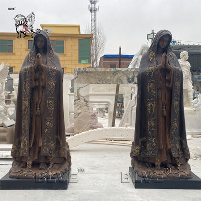 Bronze Virgin Mary Statues molds Life Size St Mother Mary Statue Metal Religious Decorative Church