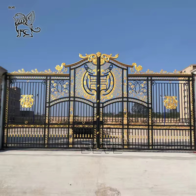 Cast Iron Gate Wrought Iron Gate Villa Luxury Double Door Modern Design Outdoor Large