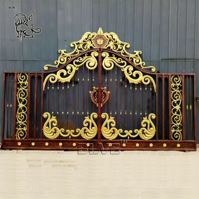 Cast Iron Gate Wrought Iron Gate Villa Luxury Double Door Modern Design Outdoor Large