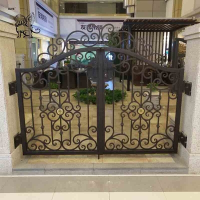 Cast Iron Gate Wrought Iron Gate Villa Luxury Double Door Modern Design Outdoor Large