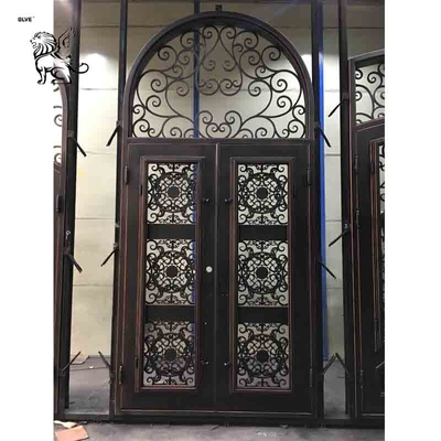 Casting Iron Double Door Anti-theft Entrance Doors Square House Safety Gate Modern Large
