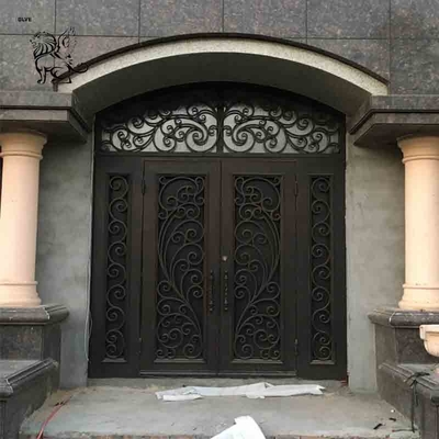 Casting Iron Double Door Anti-theft Entrance Doors Square House Safety Gate Modern Large