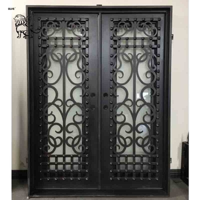 Casting Iron Double Door Anti-theft Entrance Doors Square House Safety Gate Modern Large