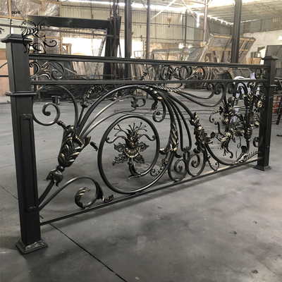 Casting Iron Gate Stair Railing Balcony Handrail Wrought Iron Fence Ornamental Fence High Quality