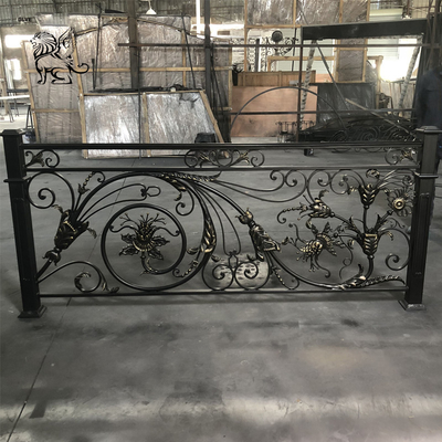 Casting Iron Gate Stair Railing Balcony Handrail Wrought Iron Fence Ornamental Fence High Quality