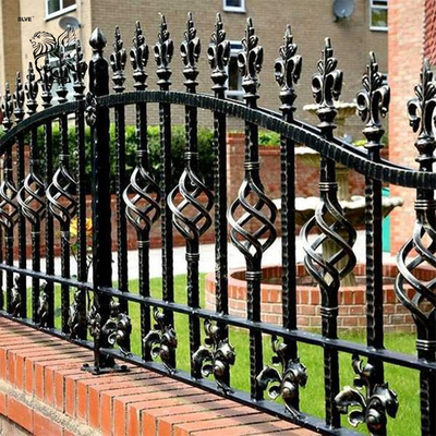 Black Casting Iron Fence Aluminium Protective Fence Panel Home Garden Metal Railing Modern